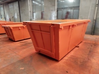 Poubelles à sauter en métal doux de style européen à vendre Conteneurs empilables pour l'élimination des déchets Poubelle à crochet Fabricant de bennes à ordures
