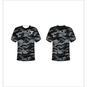 Camiseta de Manga Corta con Estampado de Camuflaje para Hombre, Cuello Redondo, Corte Regular, Transpirable, Poliéster, Trackstar, Marca Privada OEM, TSI-G05-P0518 - Product Image 1