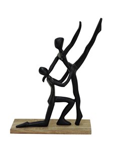 Sculpture en aluminium de couple en course, design moderne, pour la décoration de table à la maison ou au restaurant, statues de taille personnalisée - Product Image 5