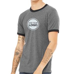 เสื้อยืดสำหรับผู้ชายเสื้อยืดริงเกอร์เสื้อยืดโลโก้ตามสั่ง - Product Image 1