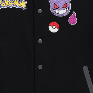 Men's Varsity Sleeve Winter Jacket Wool Blend Softshell Puffer with Embroidered Varsity <b>Letter</b> Pattern Varsity Style - Product Image 5