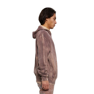 Sudadera con capucha lavada con ácido para hombre de alta calidad personalizada 100% algodón pesado impresión de pantalla gruesa de gran tamaño para invierno al por mayor - Product Image 4