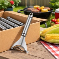 RVS maïsstripper, maïsontkorner, maïsafsnijder, zoete maïs cutter, BBQ salade voorbereidingskeukenhulp, groothandel