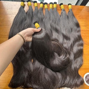 ผมต่อเวียดนามแท้ 100% แบบตรง สีดำธรรมชาติ คุณภาพดีที่สุด ขายดีที่สุด  จัดเรียงเกล็ดผมอย่างดี - Product Image 2