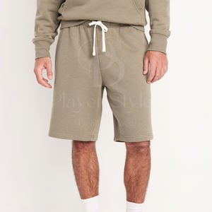 Tech Fleece ropa de calle informal para hombre 100% algodón de cintura media transpirable sólido liso teñido pantalones cortos de sudor cordón antiarrugas - Product Image 1