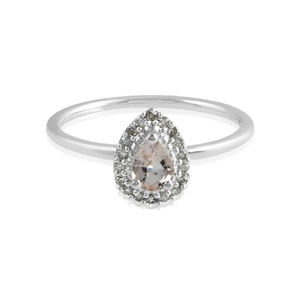 Anillo Unisex de Plata de Ley 925 con Piedra Lunar Arcoíris en Forma de Pera, Certificado por Terceros, Excelente Calidad - Product Image 4