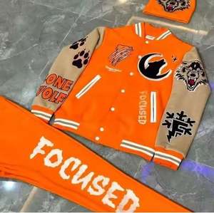 Chaqueta Universitaria Reversible Personalizada, Chaqueta Deportiva de Lona, Transpirable, Impermeable, Chaqueta de Béisbol para Hombre de Invierno - Product Image 2