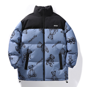 Chaqueta Cálida de Algodón Revestido Informal Negra de Moda para Invierno, Esquí, Caza, Transpirable, Cuello Alto, Reversible, con Patrón OEM - Product Image 3