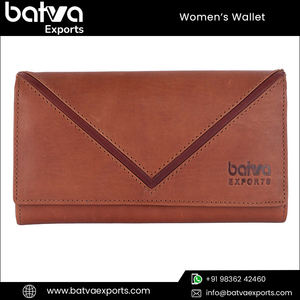 Qualité supérieure Femmes Vintage Logo Motif En Cuir Véritable Long RFID Blocage Bouton Portefeuilles À La Mode Polyester - Product Image 6