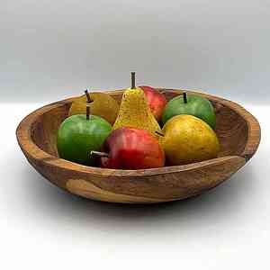 Cuenco de madera grande duradero respetuoso con el medio ambiente hecho a mano de diseño personalizado estilo moderno para acampar hecho en La India con calidad de exportación - Product Image 4