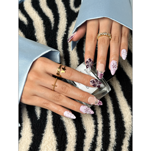 Violet <b>Sculpted</b> Petal Press-on Nail Art - Product Image 2