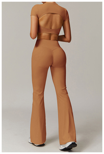 Conjunto de Yoga de alta calidad 2025 para mujer, conjunto de gimnasio de manga corta de secado rápido - Product Image 6