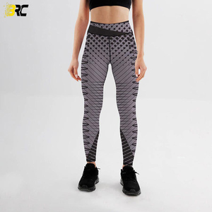 Legging de Yoga imprimé par Sublimation pour femmes, pantalon moulant avec poche, nouveau Design personnalisé - Product Image 3