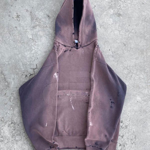 Sudaderas con Capucha Gruesas de Algodón Desgastado para Hombre, Estilo Urbano y Uso Invernal - Product Image 2