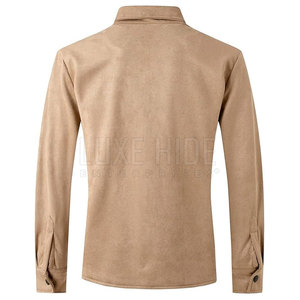 Latest Style Men Suede <b>Leather</b> <b>Shirt</b> Wholesale Men <b>Leather</b> <b>shirt</b> Best Selling Suede <b>Leather</b> <b>Shirt</b> In Wholesale - Product Image 2