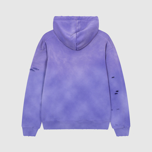 Sweat-shirt à capuche unisexe 100% coton, coupe classique, épais, effet vieilli, délavé, avec strass, style streetwear, hiver - Product Image 4
