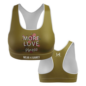 Sujetador de Yoga para mujer de alto soporte con estampado personalizado, Copa cómoda, Sujetador deportivo, estampado por sublimación transpirable de talla grande - Product Image 6