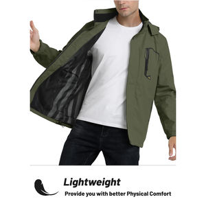 แจ็กเก็ตกันน้ำกันน้ำน้ำหนักเบามีซิปดีไซน์สวยสำหรับฤดูร้อนฤดูใบไม้ร่วง - Product Image 5