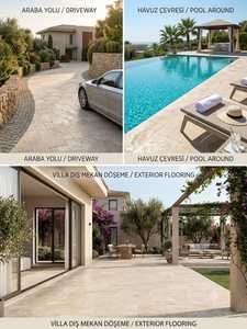 Pavimento de Travertino Beige Clásico, Piedra Pulida, Patrón Francés, Duradero, 30 mm de Grosor, Mármol Cem, Suelo Exterior para Hotel o Villa - Product Image 4