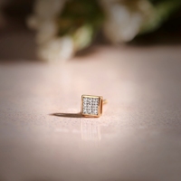Clous d'oreilles en diamant de laboratoire pour femme, design pavé élégant, or 14K/18K, luxe, certifiés GRA, étincelants, parfaits