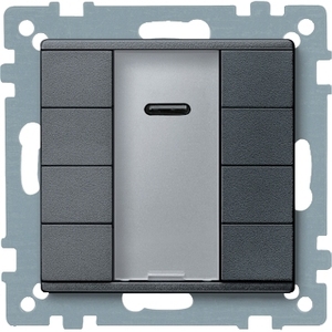 Per interruttori a parete SCHNEIDER ELECTRIC Anthracite System M - MTN627914 a pulsante a 4 vie con ricevitore IR - Product Image 1