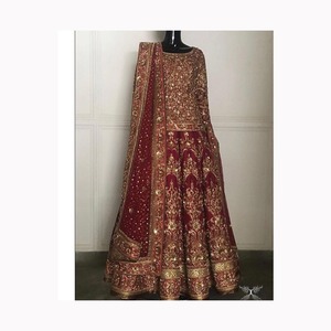 ชุดเดรสสัลวาร์คามีซแบบดั้งเดิมของอินเดียปากีสถานการออกแบบที่ทําด้วยมือทํางานบนผ้าชีฟองเสื้อผ้าอิสลามสําหรับผู้หญิง - Product Image 5