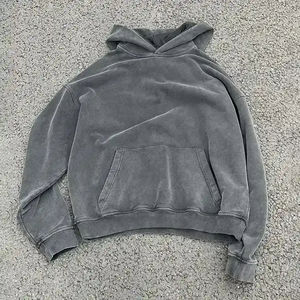 Custom Streetwear Hoodie No String Fleece Blank Zip up Vintage Double Layer Acid Wash Sun Faded <b>Distressed</b> Hoodies for Women - Product Image 2