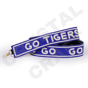 Hawkeyes personalizado oro blanco semilla cuenta bolsa correas 'Hook Em Horns' accesorio de moda correa de monedero con cuentas - Product Image 3