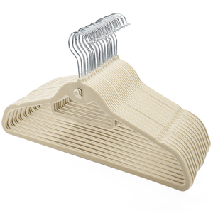 Beige nhung móc 100pcs nhung móc cao cấp chống trượt đổ xô áo móc - Product Image 1