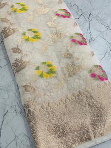 Saris de seda brocados impresos a medida para Diseñadores de ropa de boda y reventa de tiendas de Sari indio - Product Image 6