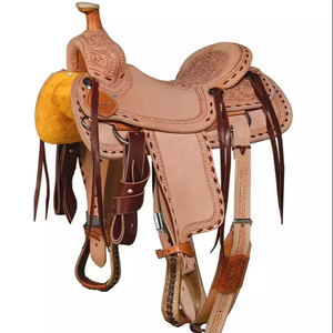 Selle de cheval en cuir véritable de qualité supérieure, couleur personnalisée, logo, correspondance parfaite pour les courses de chevaux de style western, d'endurance et d'équitation anglaise - Product Image 1