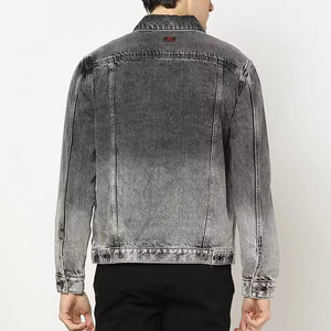 Chaquetas Vaqueras Vintage con Capucha y Cuello Alto para Hombre, Modelo Nuevo, Estilo Desgastado, Forro de Algodón y Lino, Venta al Por Mayor OEM - Product Image 4