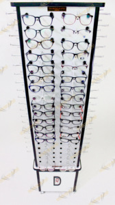 ขาตั้งแบบหมุนสำหรับตั้งพื้นจอแสดงผลออปติคอลทำจากไม้ดีไซน์แบบหมุนได้พร้อมก้านล็อคสำหรับร้านค้าออปติก - Product Image 2