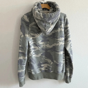 Women's Casual <b>Green</b> Camo Pullover Hoodie Streetwear breathable Cotton Fleece Cowl Neck Hooded Sweatshirt <b>Top</b> - Product Image 3