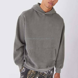 Sudaderas con Capucha Personalizadas para Hombre, Estilo Urbano, Hombros Caídos, Algodón Grueso, Sudadera con Capucha Vintage para Hombre - Product Image 4