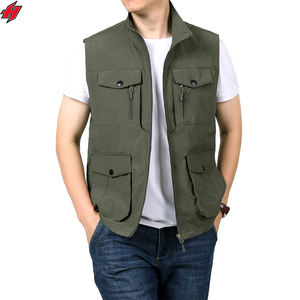2025 Wholesale Men's <b>Vests</b> Zip up Winter Warm Fleece <b>Vests</b> Custom LOGO Sleeveless Jacket Pocket <b>Vest</b> Men - Product Image 2