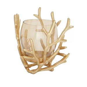 Vintage Inspired Aluminum <b>Candle</b> Holder with Elegant Ornate Finished for Classic Home Styling and Romantic <b>Dinner</b> Table Display - Product Image 5