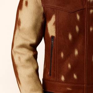 Chaqueta de Piel de Vaca para Hombre, Diseño Superior, 100 % Piel de Vaca, con Cuello Alto, Manga Larga, Personalizable, Precio Razonable - Product Image 5