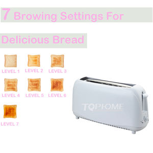<b>Long</b> <b>Slot</b> 2-Slice Electric Automatic Bread <b>Toaster</b> Household Plastic Housing <b>Toaster</b> for Cooking Breakfast for Home Kitchen Use - Product Image 3