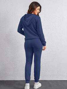 Top vente sur les survêtements bas prix broderie survêtements couleur unie automne hiver femmes survêtements - Product Image 3