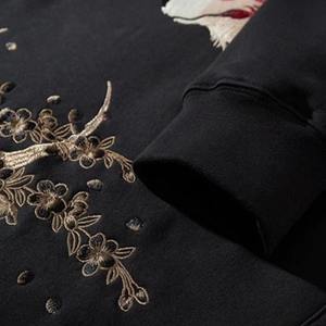 <b>Mens</b> Winter Embroidered Pullover Hoodie 100% Cotton <b>Fleece</b> Oversized Customized Logo Quick Dry Breathable Eco-Friendly Premium - Product Image 3