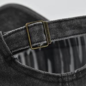 Casquettes de baseball en jean 100% coton à 6 panneaux de haute qualité brodées avec logo personnalisé casquettes de baseball en détresse lavées à l'acide - Product Image 5