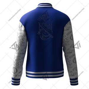แจ็คเก็ตเบสบอลปักลายพี่น้องกรีก Phi เบต้ากำหนดเองได้ - Product Image 2