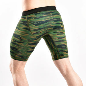 Short de survêtement de compression décontracté pour hommes, teint uni, motif uni, tissu peigné, séchage rapide, fermeture à cordon, entraînement de motard, fitness - Product Image 6