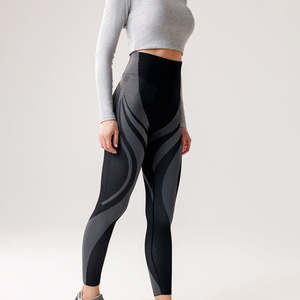 Leggings de yoga décontractés pour femmes de qualité supérieure, respirants, antibactériens, en coton/fibre de bambou, fabriqués sur mesure, légers, taille élastique - Product Image 2