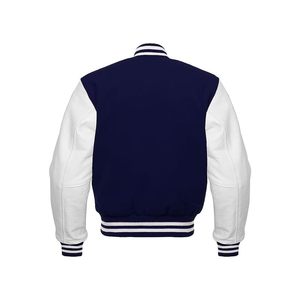 Veste universitaire brodée avec logo personnalisé pour hommes manches en cuir de laine respirante High Street CollegeBaseballjacket pour hommes - Product Image 2