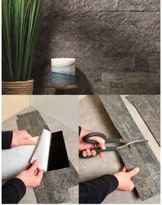 Hojas de pizarra autoadhesivas de 1-3mm de chapa de piedra natural ultrafina DIY de fabricante indio, bloques de tamaño de 30x60 cm para proyectos de bricolaje - Product Image 3
