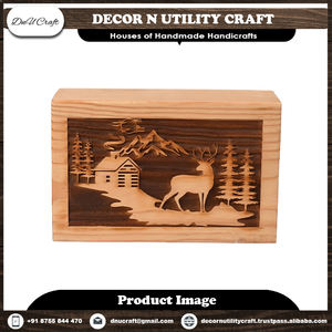 Grande urne artisanale de style moderne en palissandre indien exquise pour chiens disparus, cercueil en cendres pour animaux de compagnie bien-aimés - Product Image 3