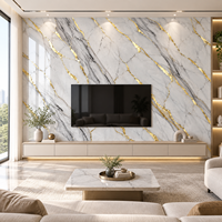 Panneau mural en vinyle imperméable WYRAX, motif géométrique blanc et gris brillant, design moderne pour salle de bain, salon, fond de télévision
