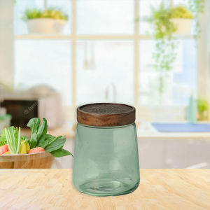 Grand pot en verre transparent avec design classique de la technique du four pour les fêtes - Product Image 4